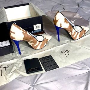 Giuseppe Zanotti Camouflage a pony hair heels